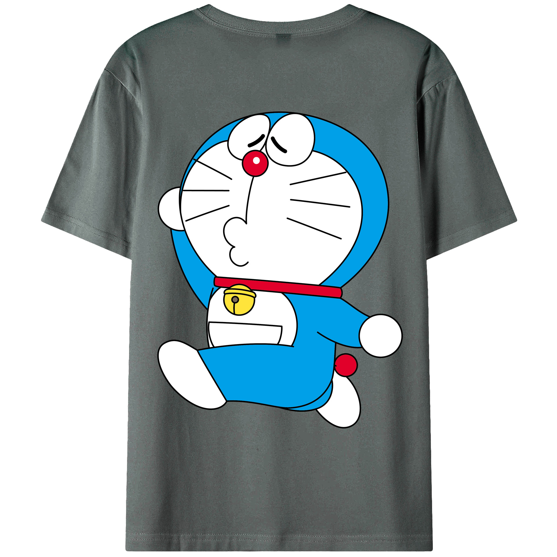 （画像用） ドラえもん Doraemon 綿100％ メンズ半袖Tシャツ（バックプリント） 通気性